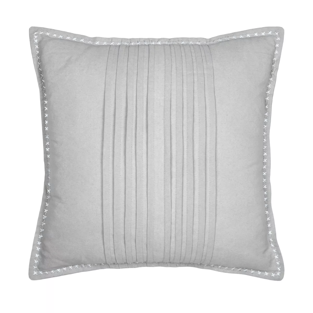 Cuscino quadrato in cotone (50 x 50 cm) Joséphine Grigio chiaro
