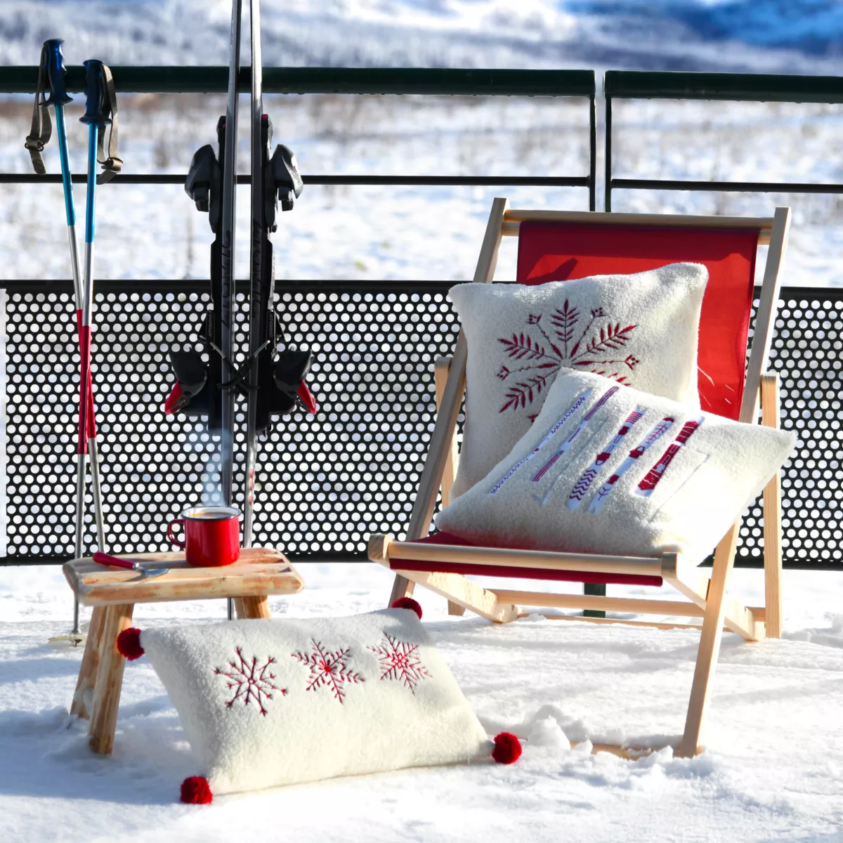 Quadratisches Kissen (45 x 45 cm) Bessey Cremeweiß