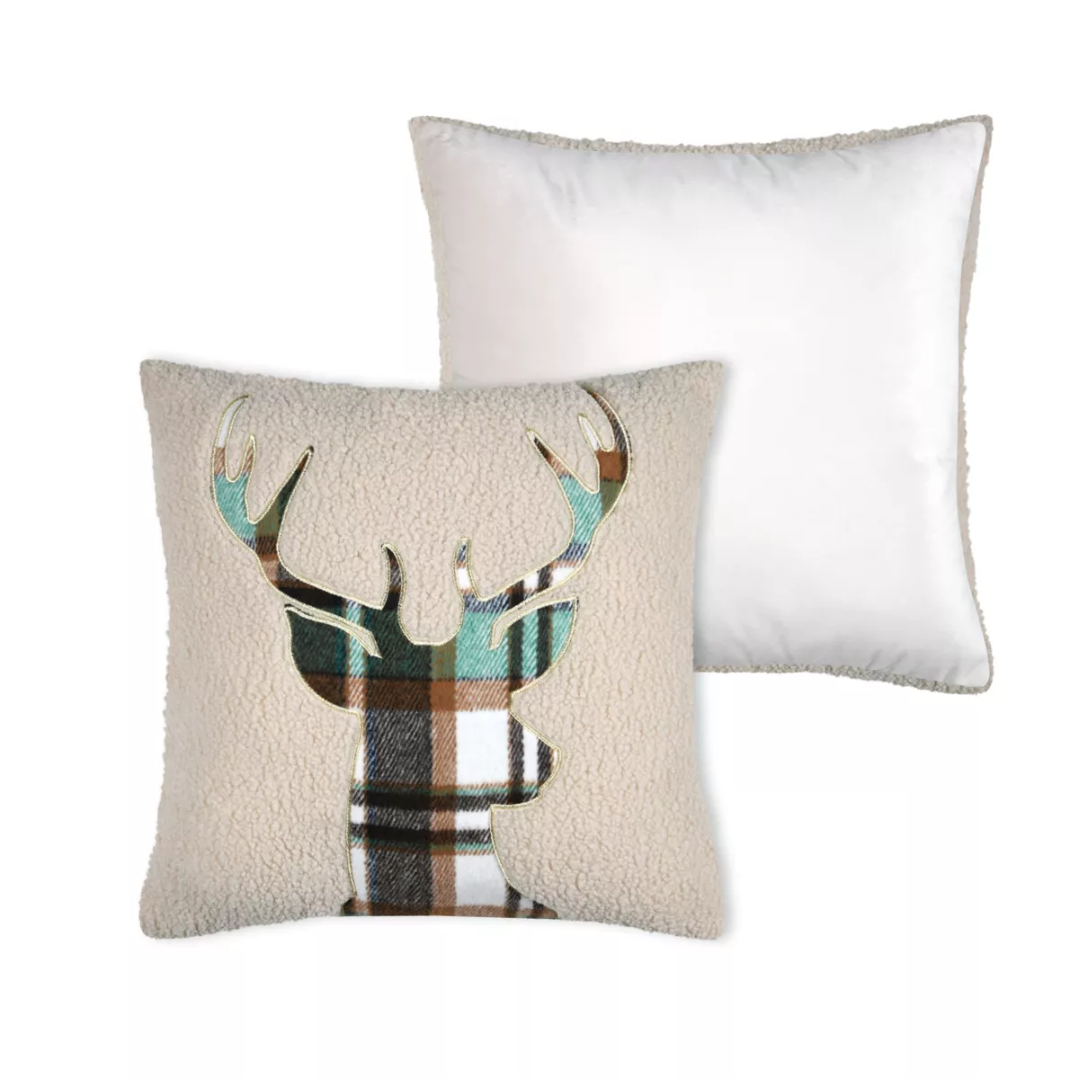 Cuscino quadrato in finta pelliccia (45 x 45 cm) Wildforest Verde