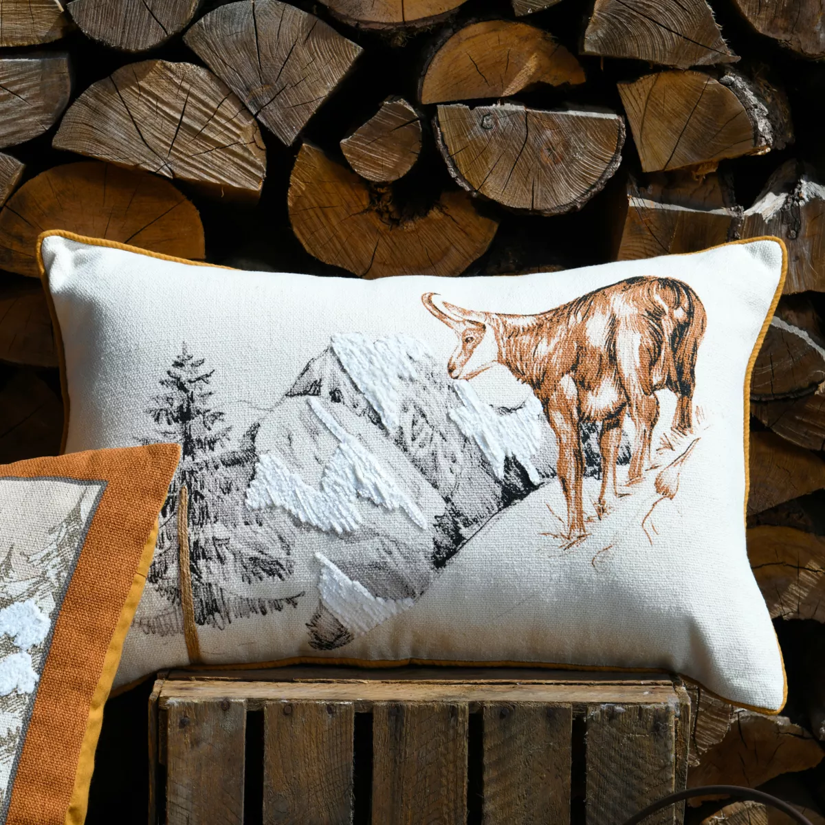Cuscino Rettangolare Cotone (40 x 60 cm) Wildforest Camel