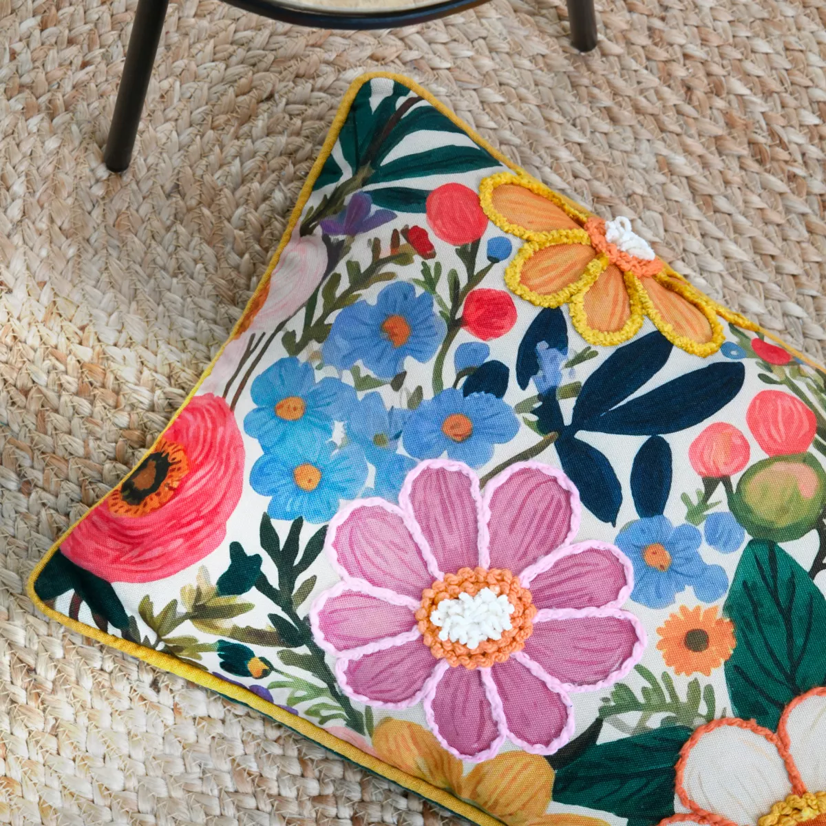 Cojín rectangular de algodón (30 x 50 cm) Betty Multicolor