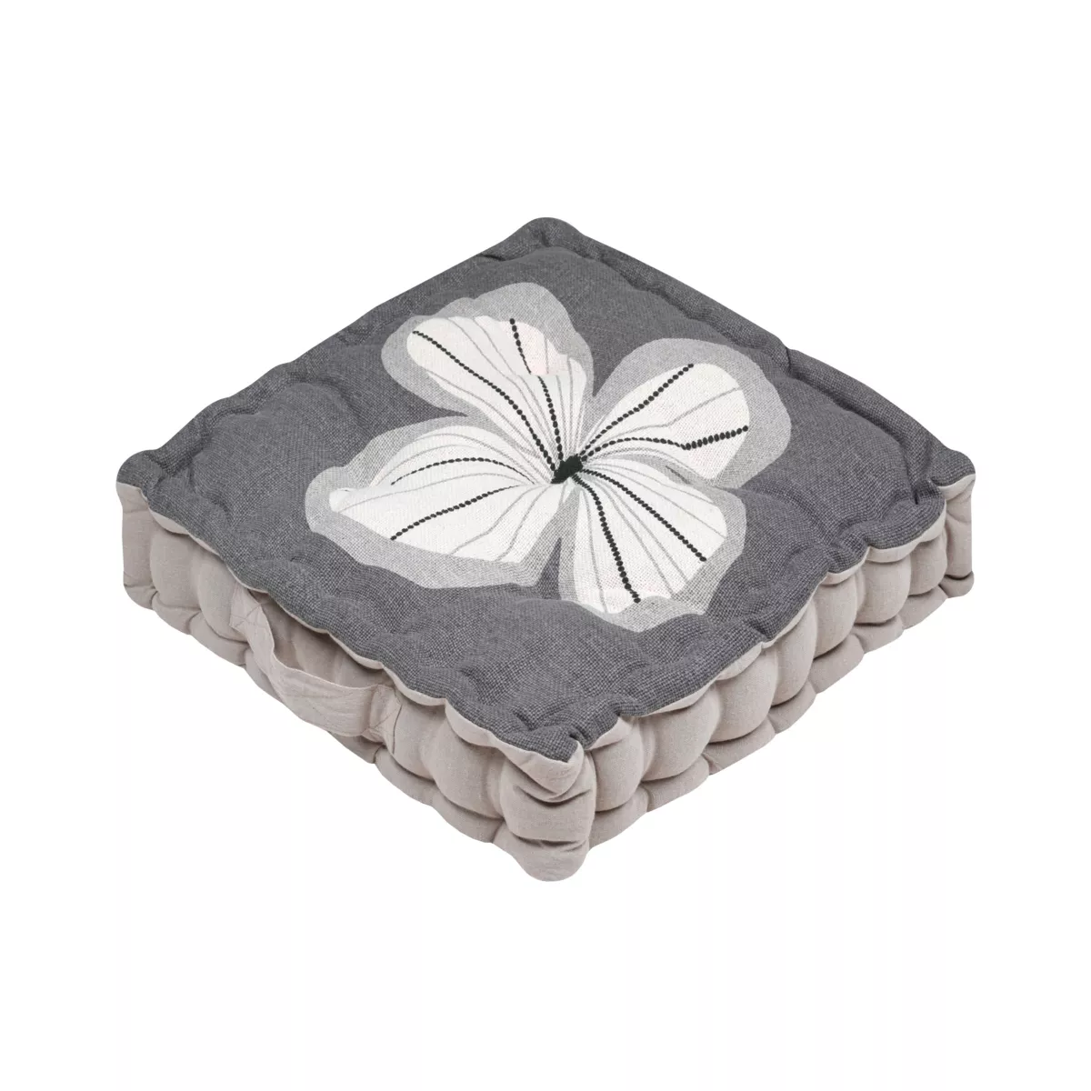 Cuscino da pavimento in cotone (45 x 45 cm) Tilda Grigio ardesia