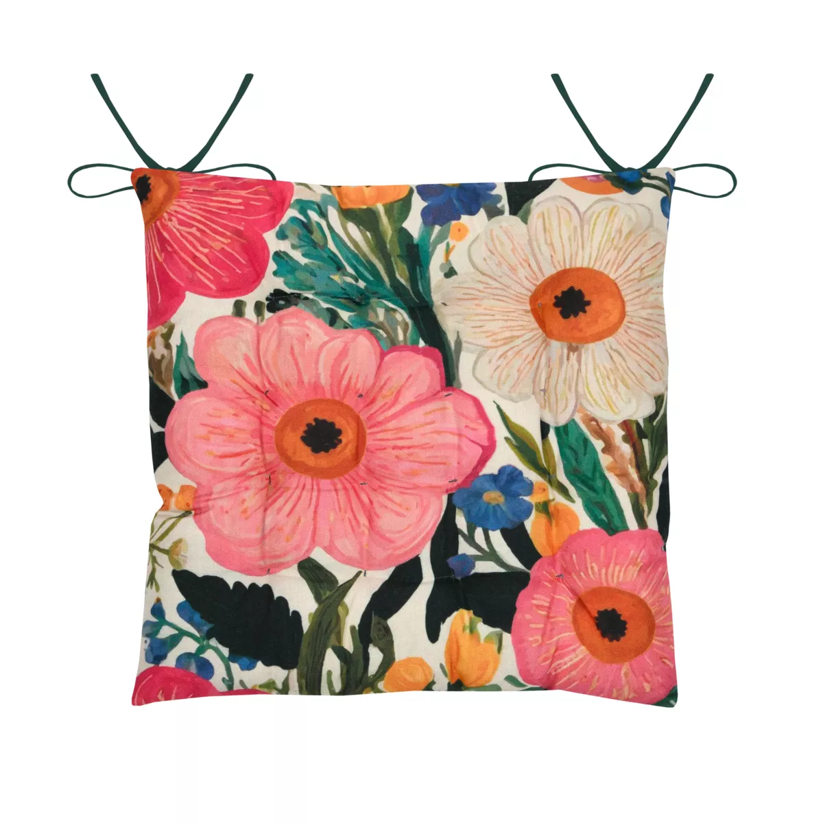 Cuscino per sedia quadrato in cotone (38 x 38 cm) Betty Multicolore