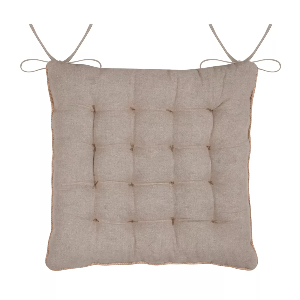Cuscino per sedia quadrato in cotone (38 x 38 cm) Oriana Beige