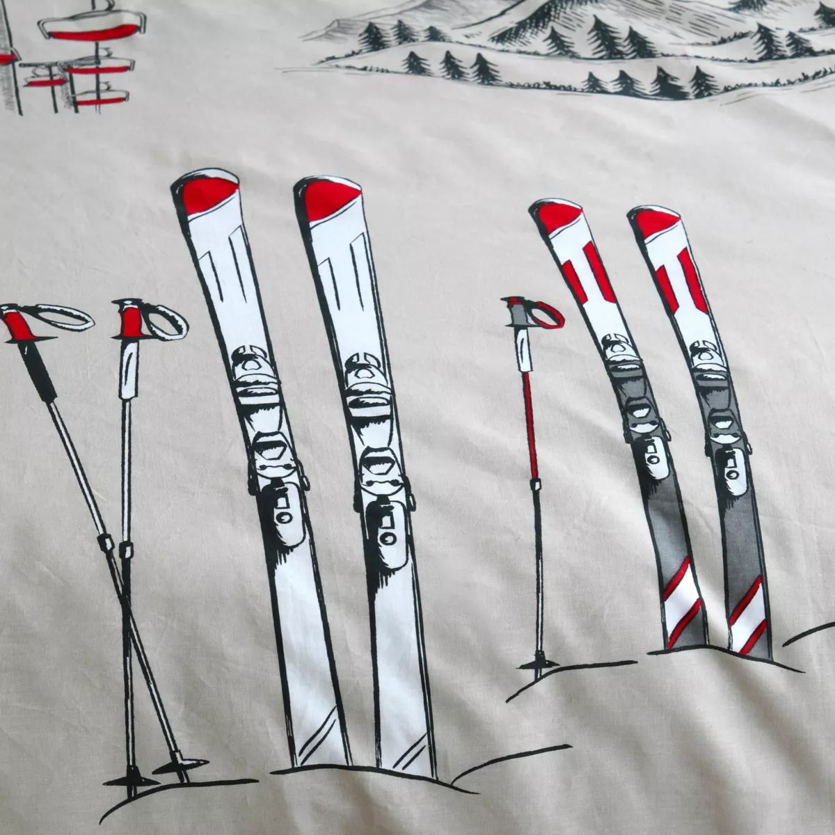 PARURE HOUSSE DE COUETTE ALPES NATUREL 140X200