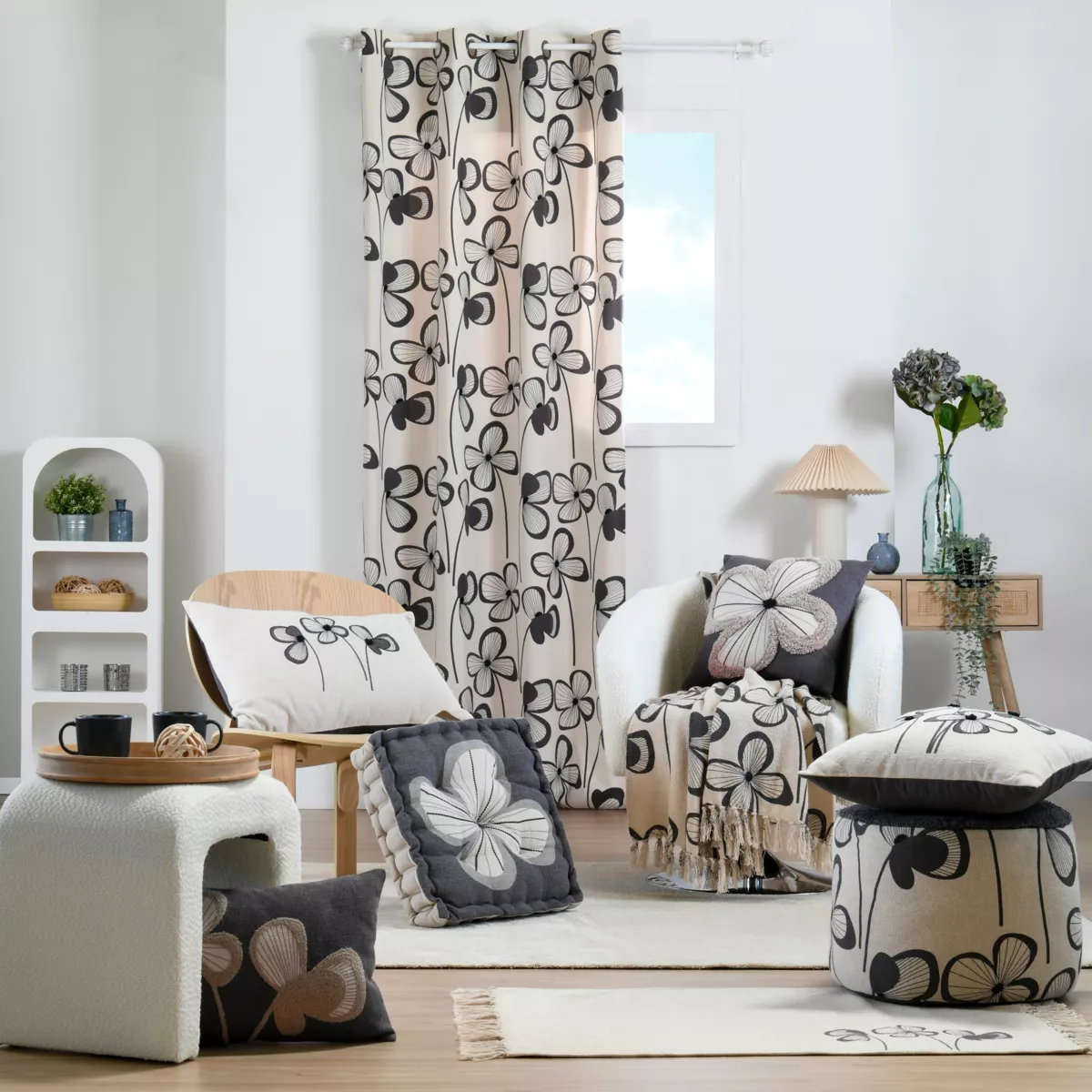 Manta de algodón reciclado (125 x 150 cm) Tilda Marfil