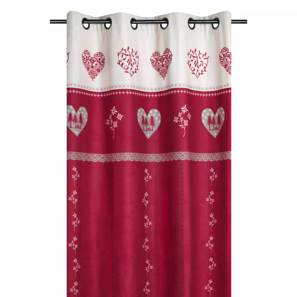 RIDEAU MODANE ROUGE 140X260