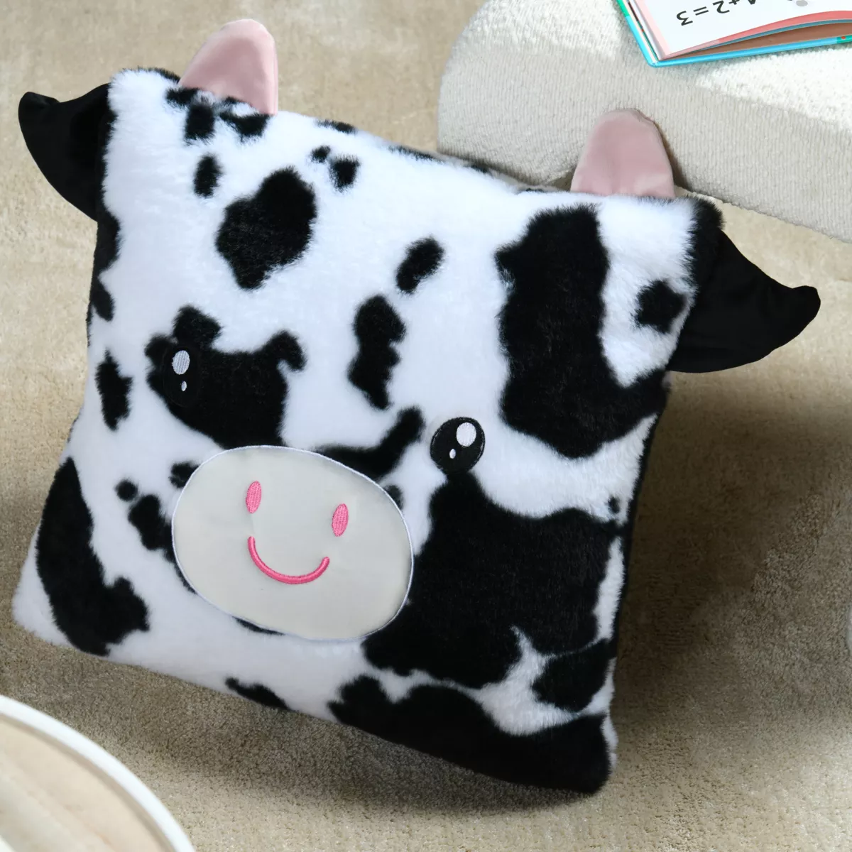 COUSSIN ZAMIS BLANC/NOIR 40X40
