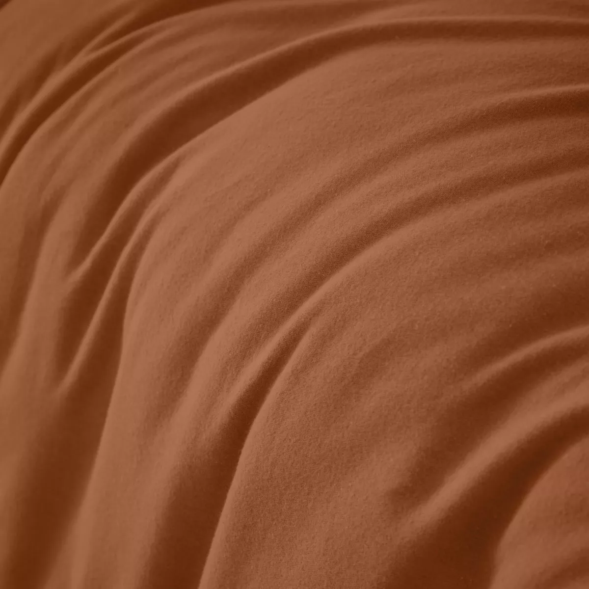 Housse de couette flanelle de coton (240 x 220 cm) Nina Terracotta