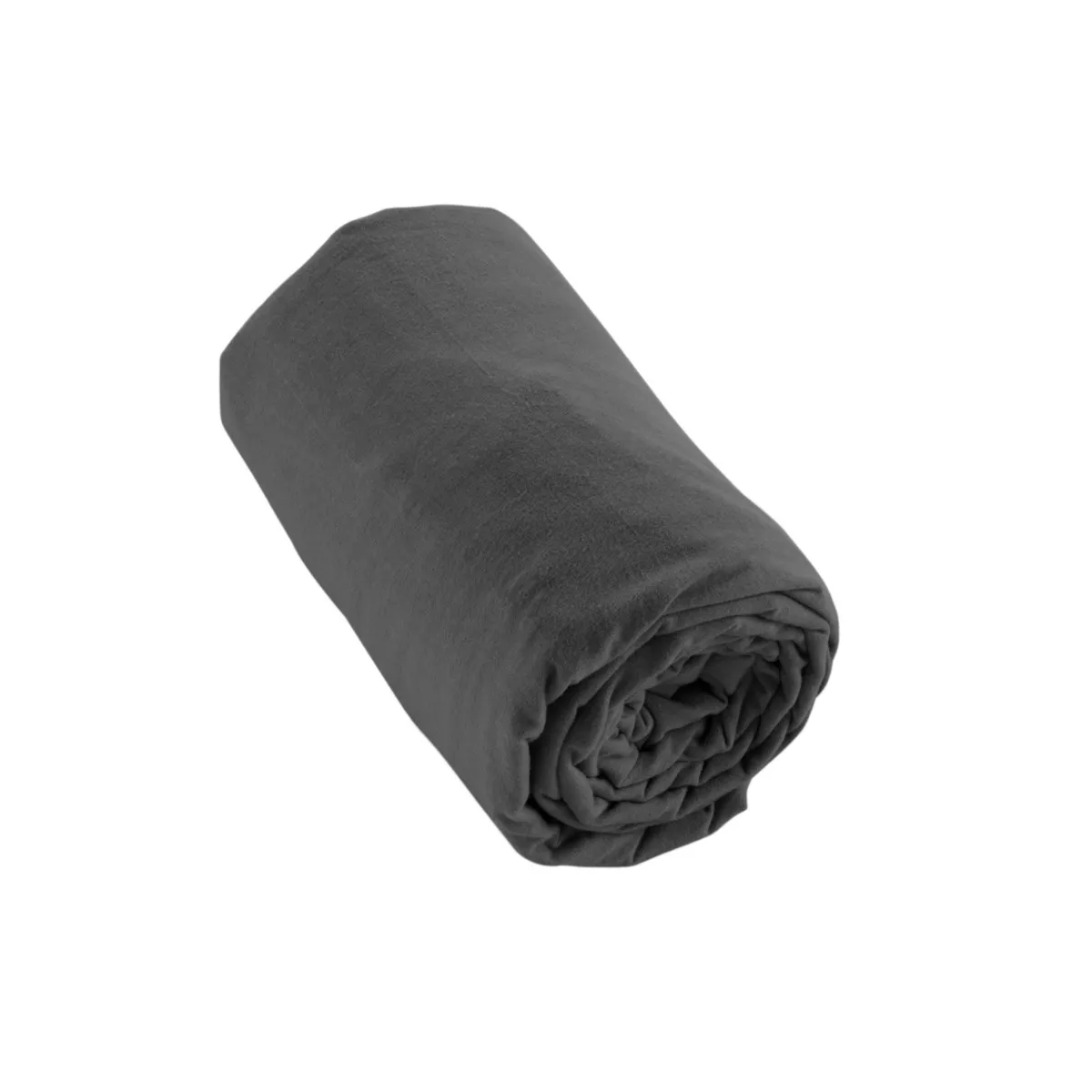 Lenzuolo con angoli in flanella di cotone (160 x 200 cm) Nina Grigio antracite