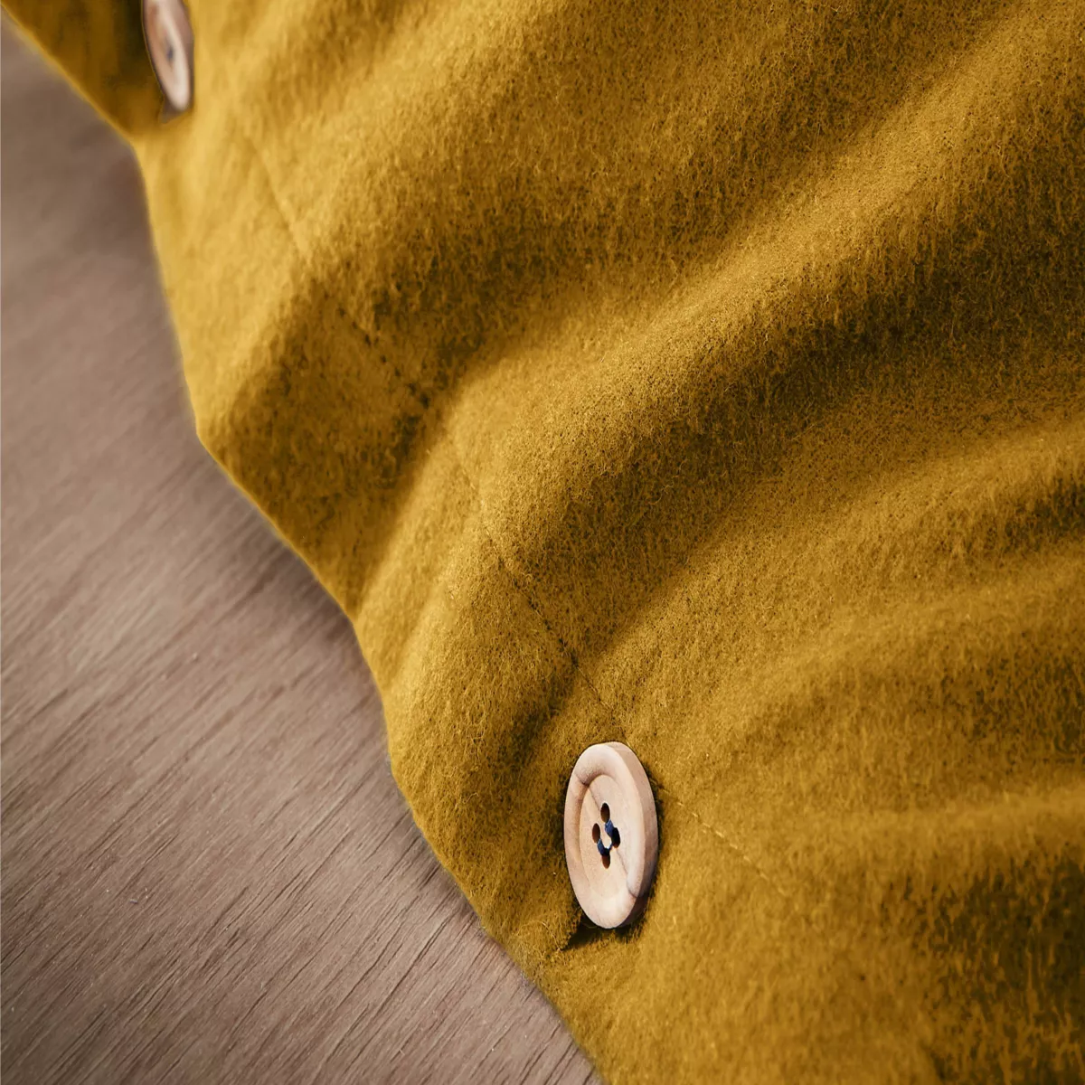 Copripiumino in flanella di cotone (260 x 240 cm) Nina Giallo ocra