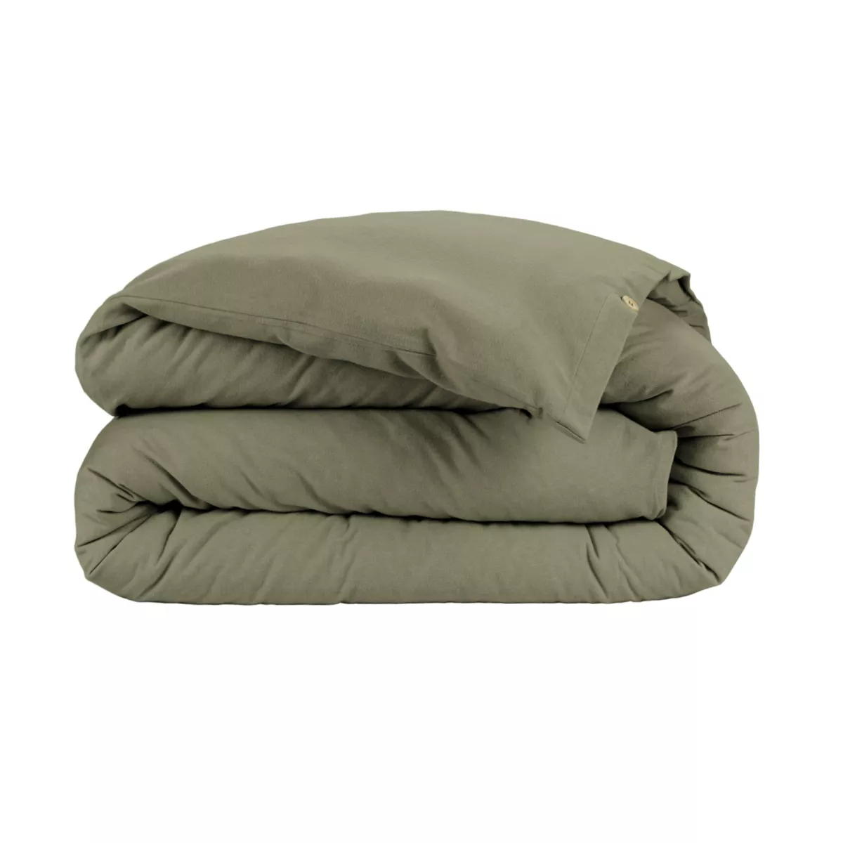 Housse de couette flanelle de coton (260 x 240 cm) Nina Vert romarin