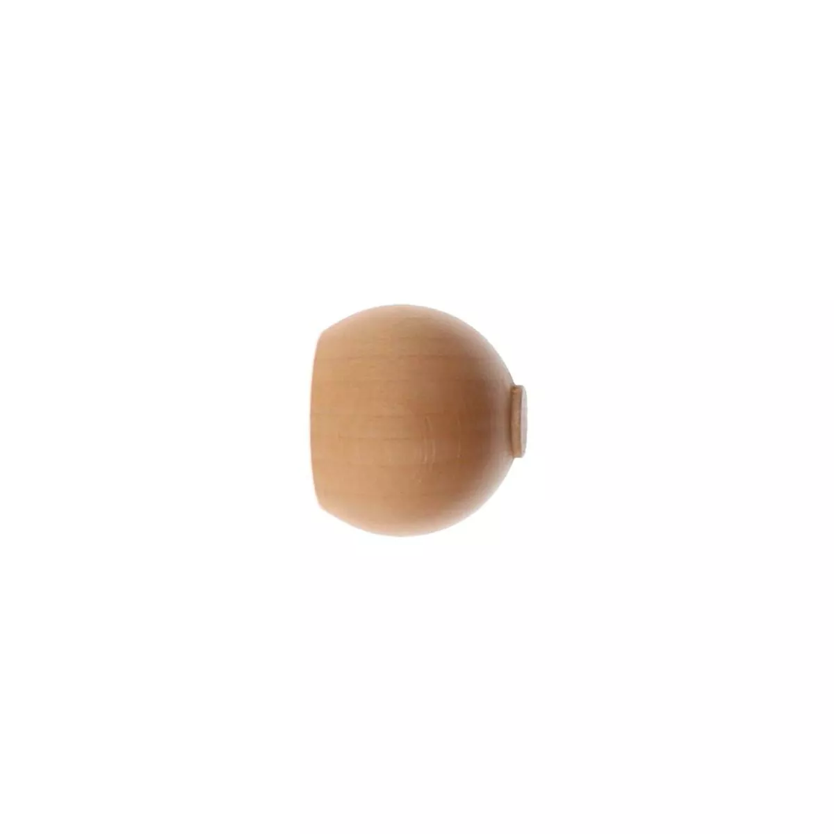 Set di 2 terminali per asta in legno (D28 mm) Nils sfera Beige Verniciato