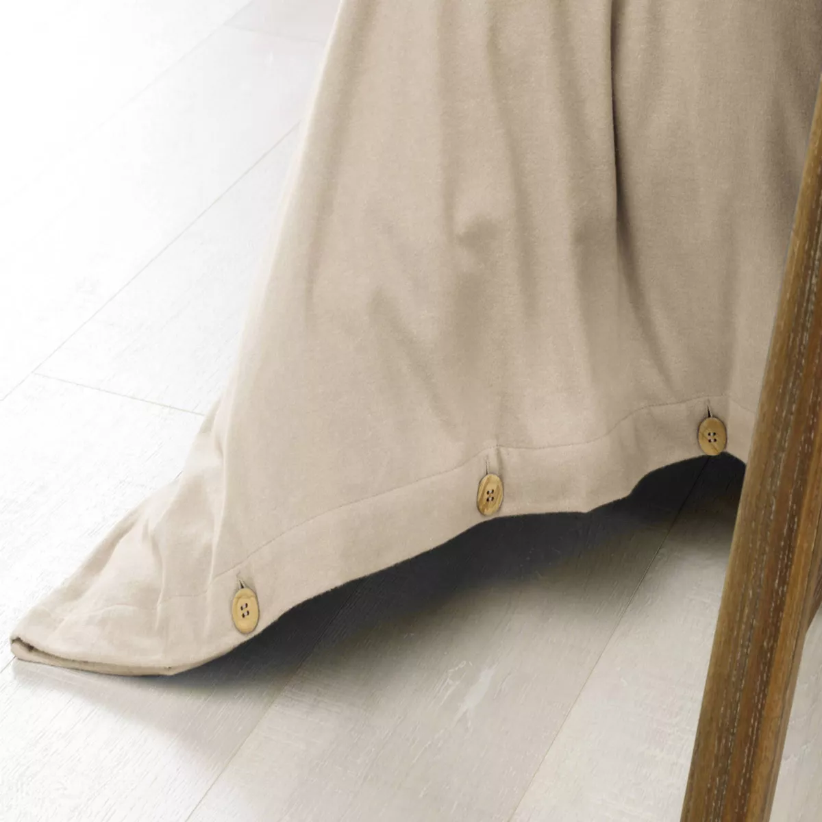 Housse de couette flanelle de coton (260 x 240 cm) Nina Beige