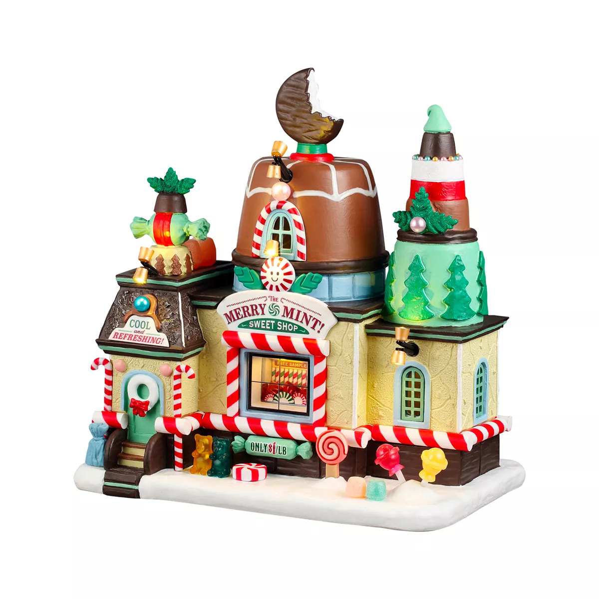 Villaggio di Natale Lemax luminoso Negozio di dolci La Gioiosa Menta