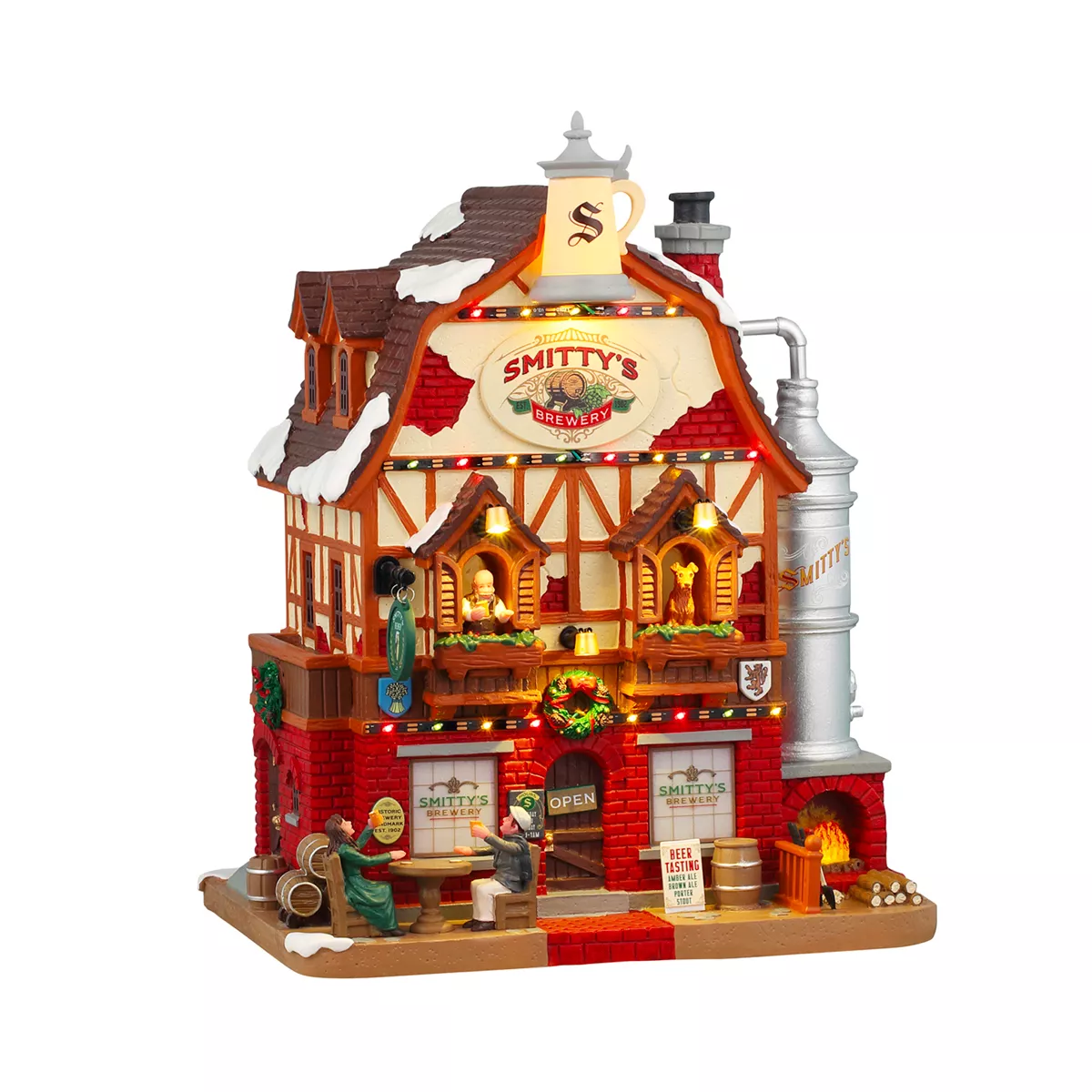 Village de Noël Lemax lumineux Brasserie Smitty