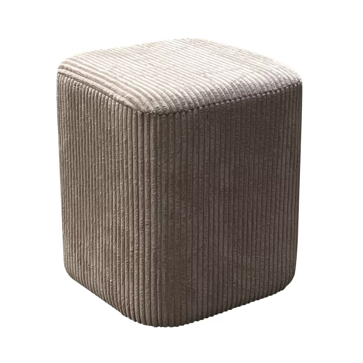 2er Set Samt-Hocker (H38 cm) Shan Taupe