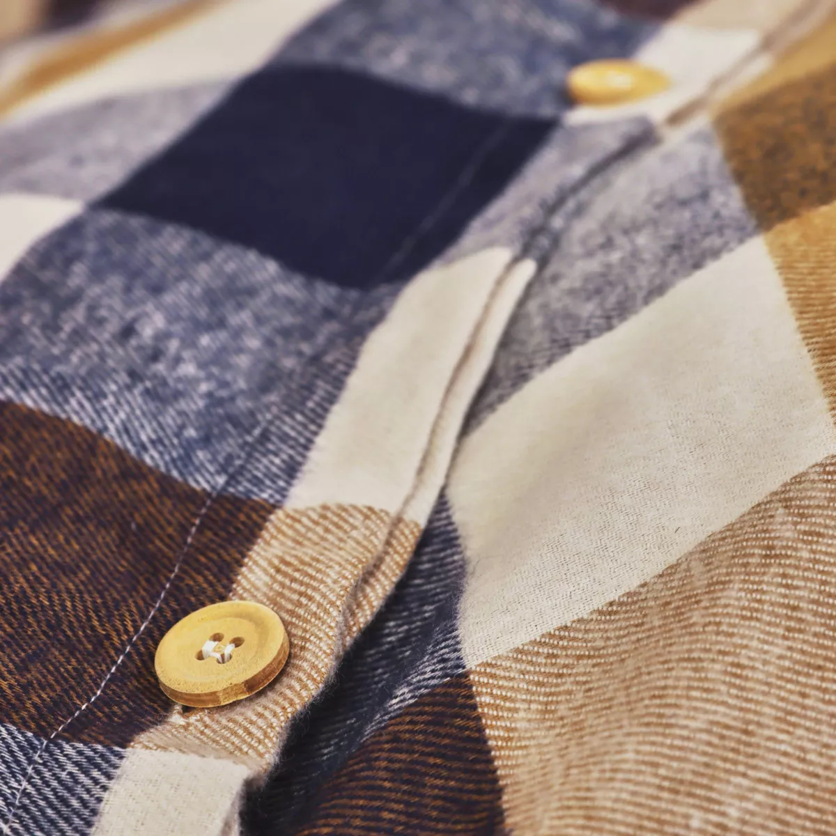 Housse de couette flanelle de coton (240 x 220 cm) Nina carreaux Multicolore