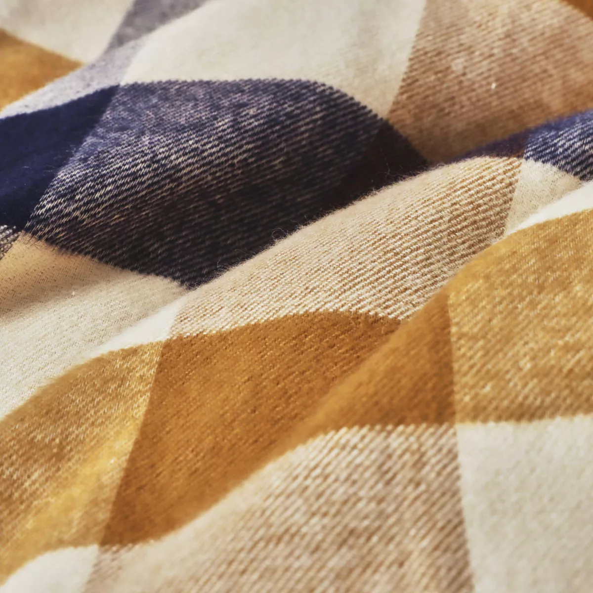 Fodera per cuscino rettangolare in flanella di cotone (50 x 80 cm) Nina a quadri Multicolore