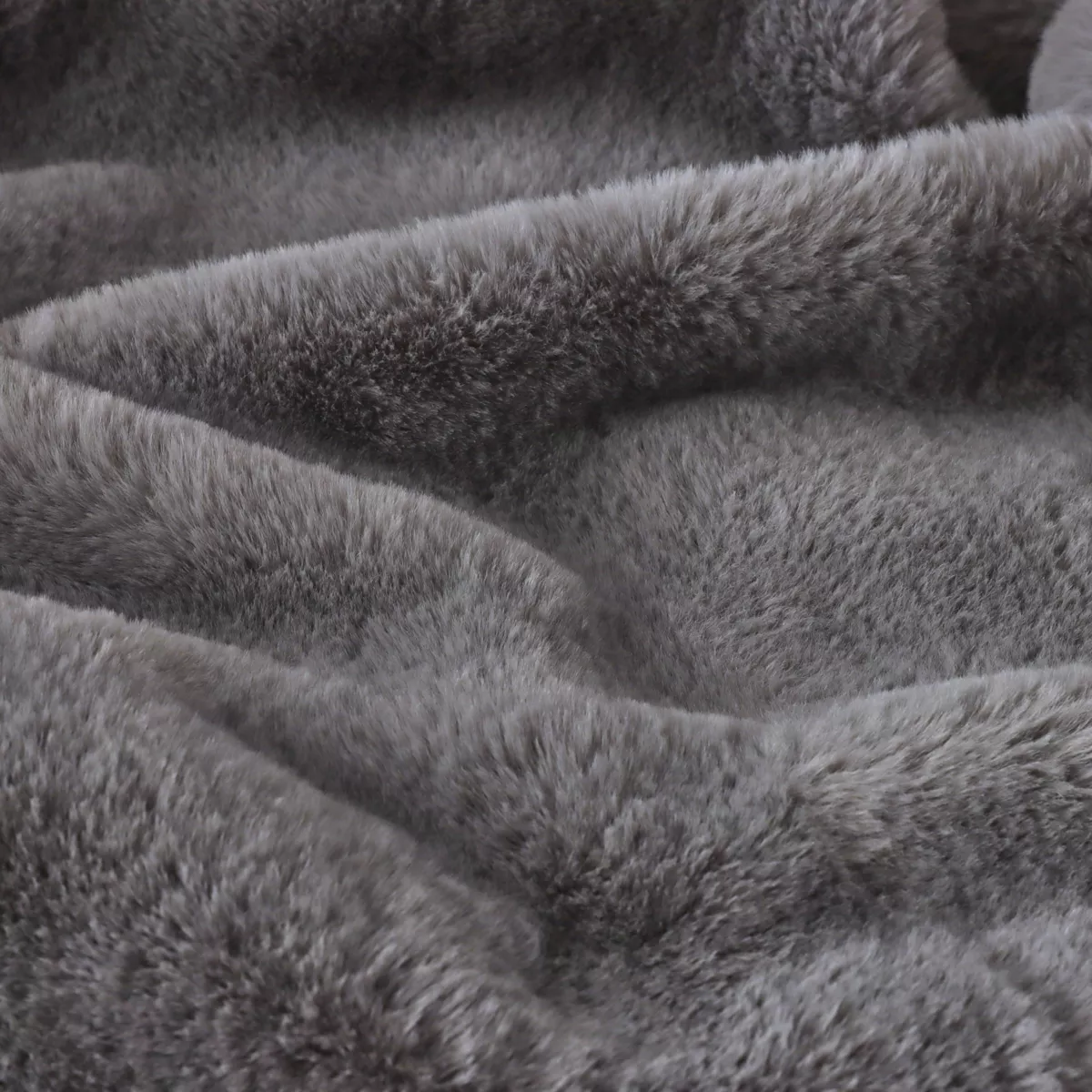 Plaid fausse fourrure (140 x 200 cm) Finn Gris anthracite