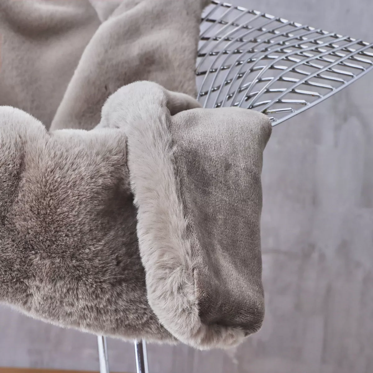 Edredón de piel sintética (90 x 220 cm) Finn Taupe