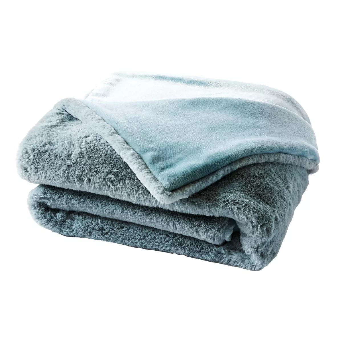Kunstfell Tagesdecke (90 x 220 cm) Finn Blau