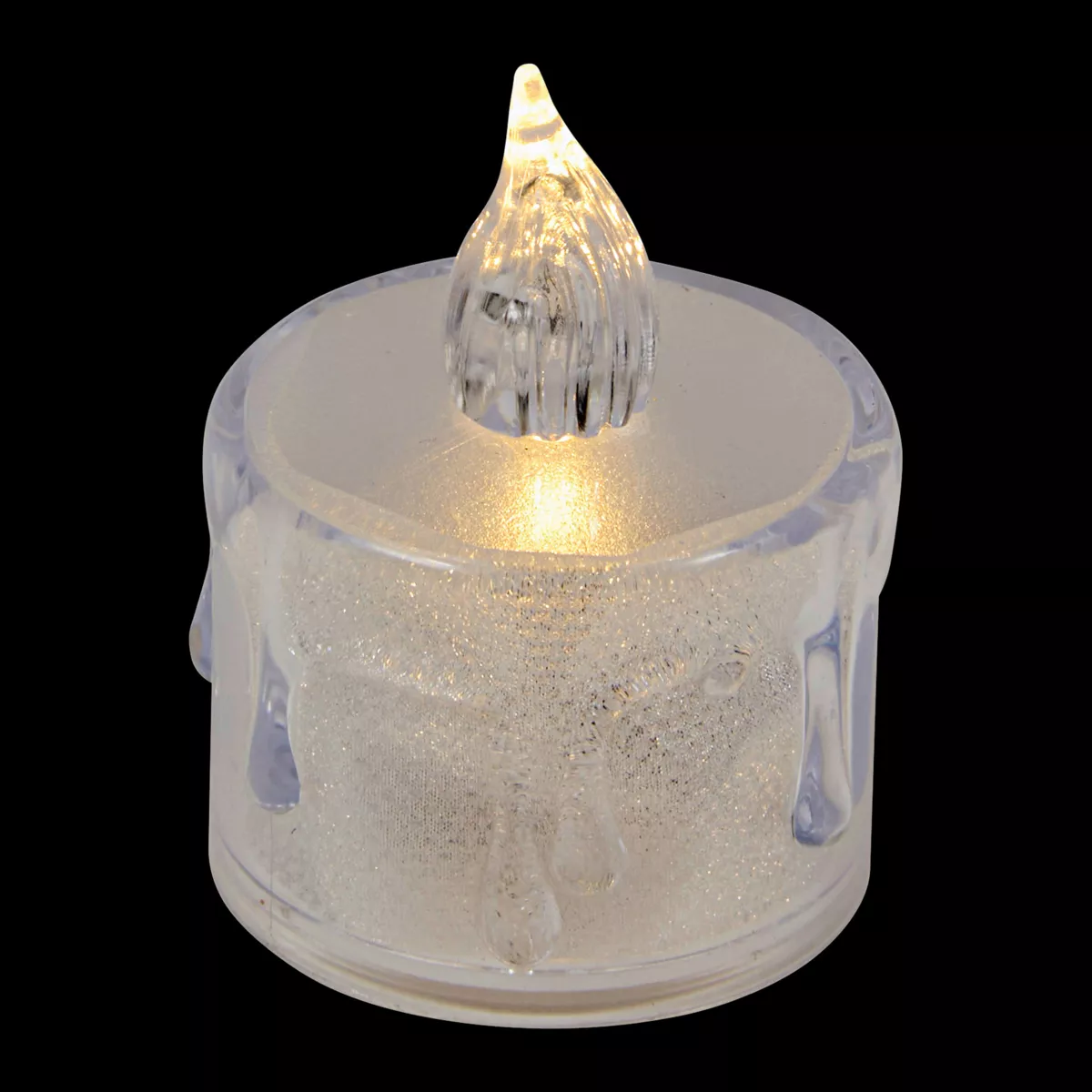 Set di 4 candele LED Tealight Trasparenti e glitterate