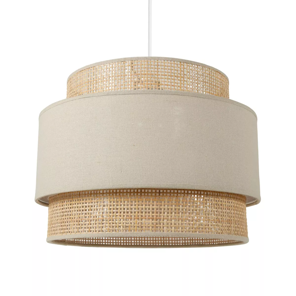 Hanglamp 3 lampenkappen Gigogne Beige