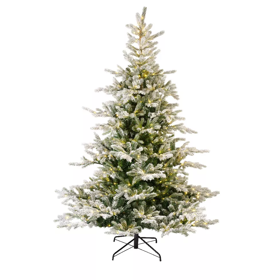 Ãrbol de Navidad artificial luminoso 550 LED (H210 cm) Glorious Verde nevado