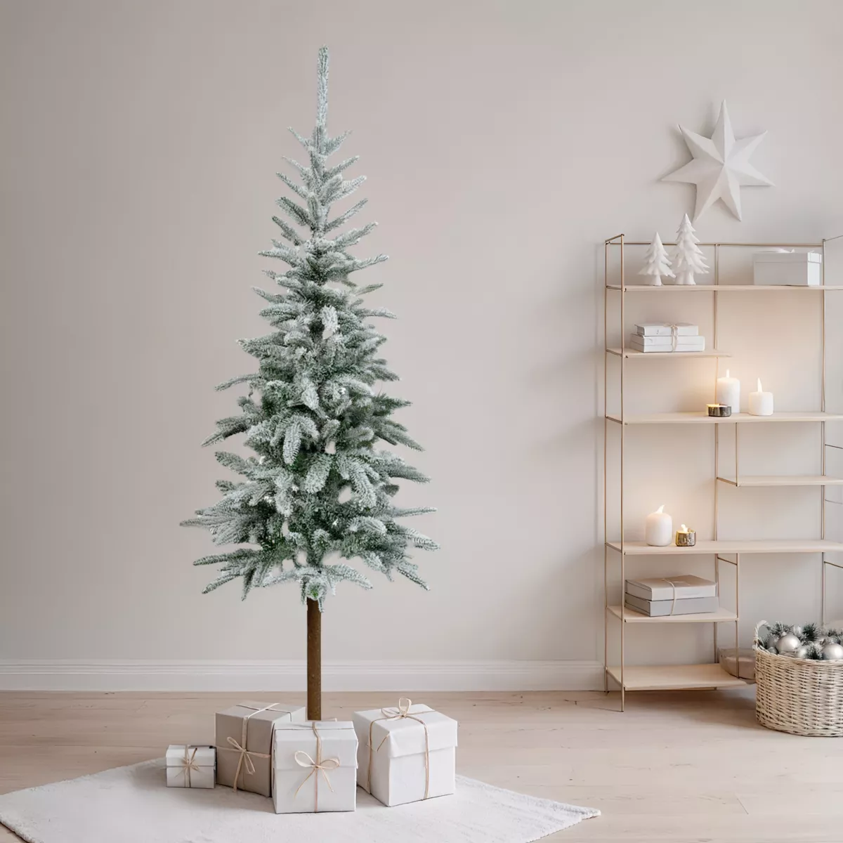 Albero di Natale artificiale (H240 cm) Glockner Verde innevato
