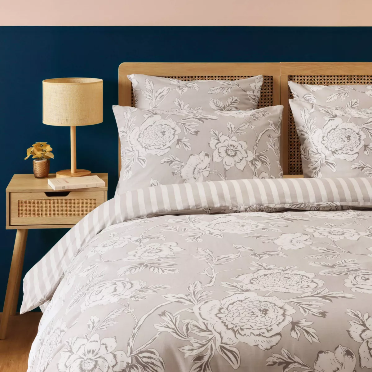 Copripiumino in cotone (200 x 200 cm) Lara Beige