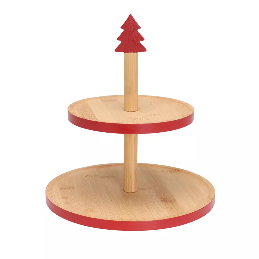 Set di 2 portadolci (H22 cm) Le Alpi Rosso e verde