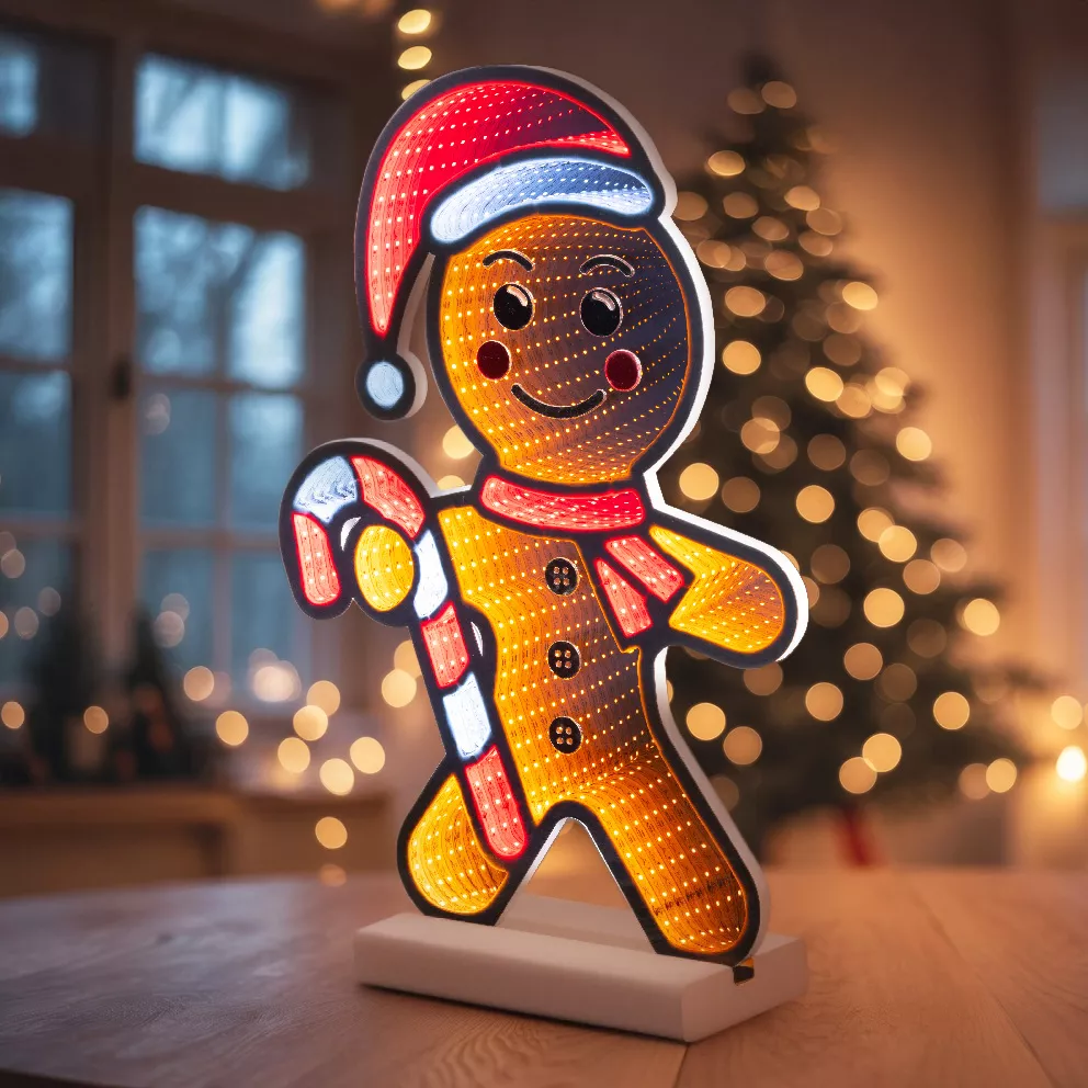 Leuchtender Lebkuchen 201 LED (H38 cm) Zuckerstange Infinity Mehrfarbig