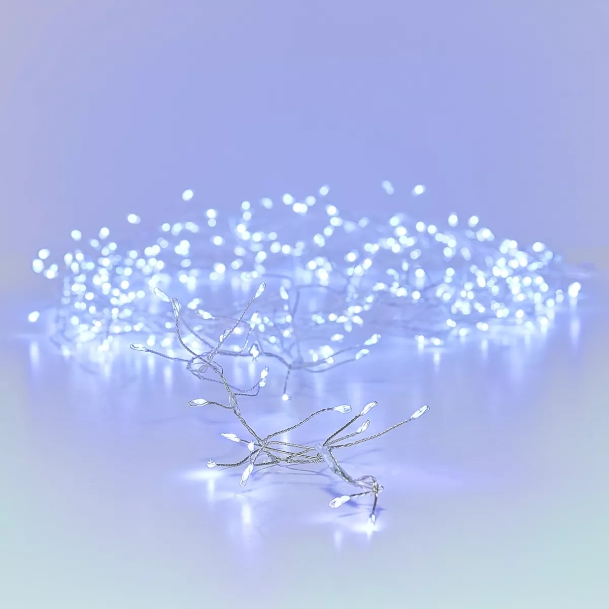 Guirnalda luminosa 6 m 480 Micro LED cable plata Lujo Blanco frío