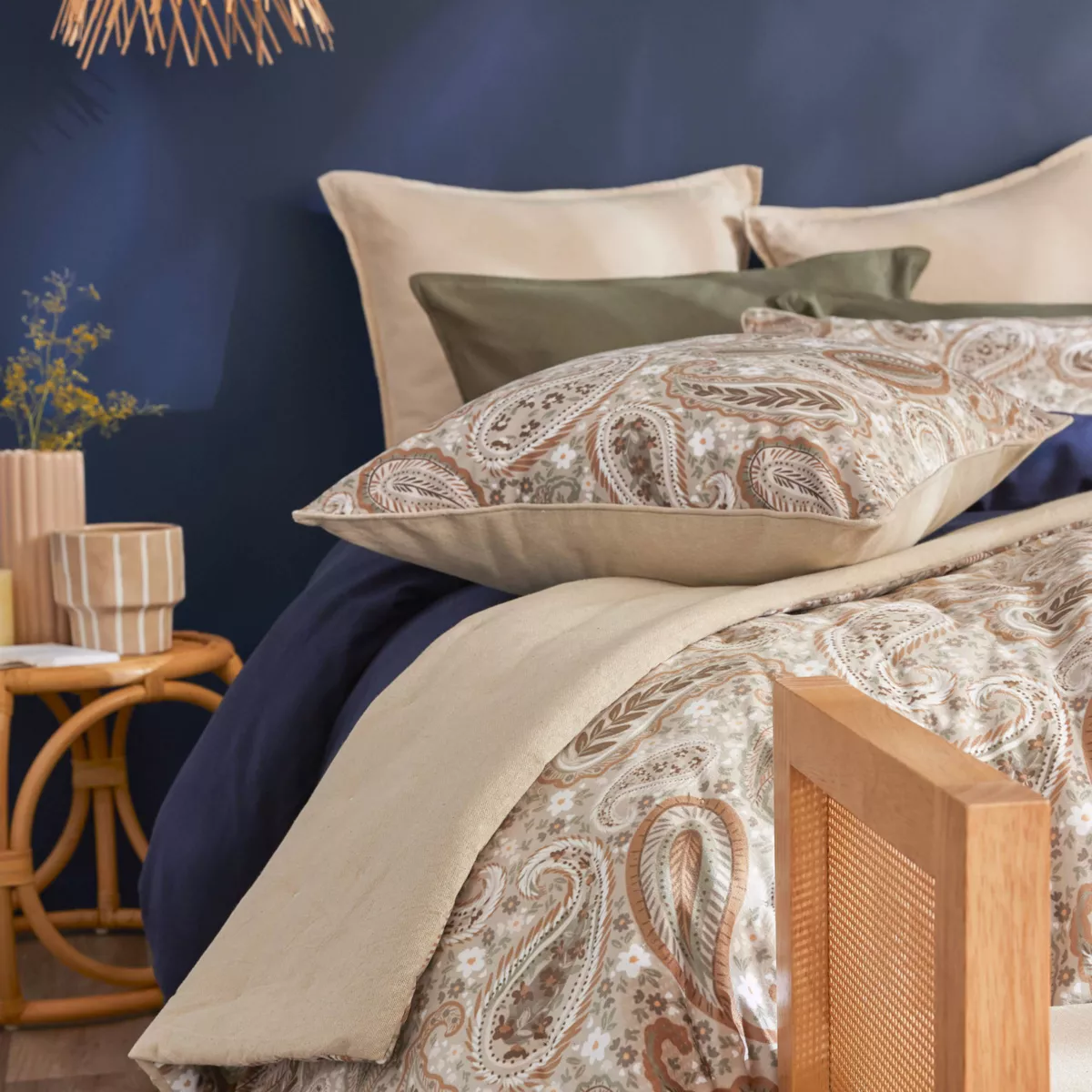 Cuscino rettangolare in velluto (40 x 60 cm) Dolores Beige