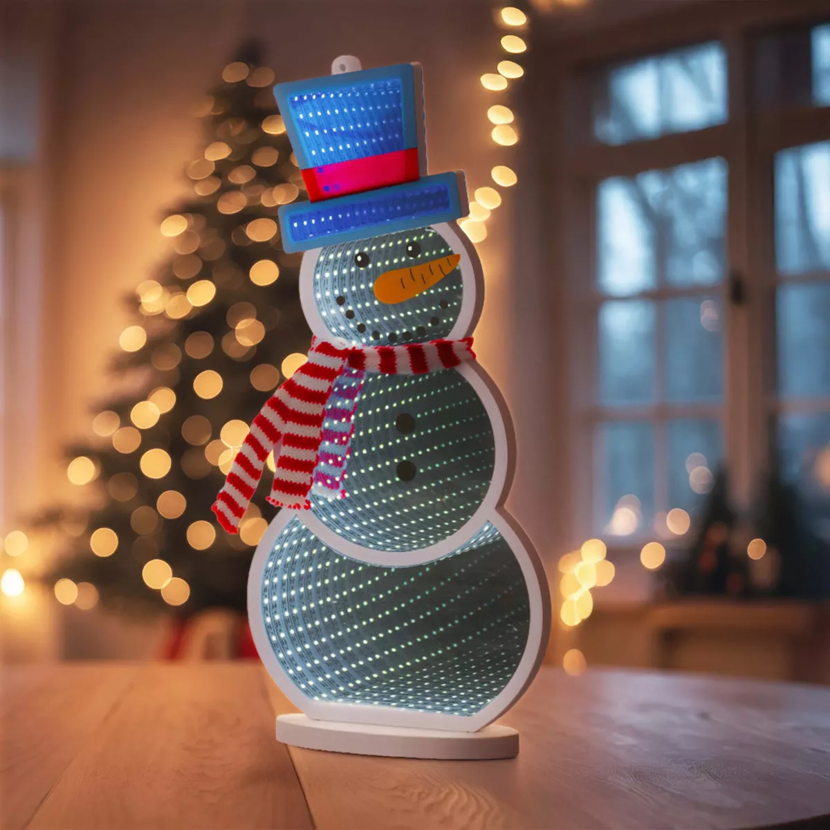 Pupazzo di neve luminoso 137 LED (H40 cm) Infinity Multicolore