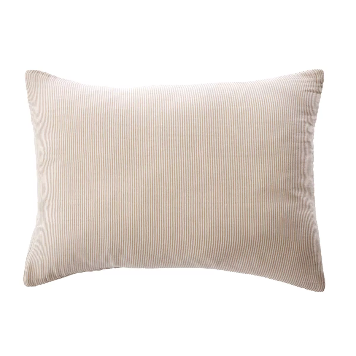 Taie d'oreiller Rectangulaire gaze de coton (50 x 70 cm) Gaïa rayures Ficelle