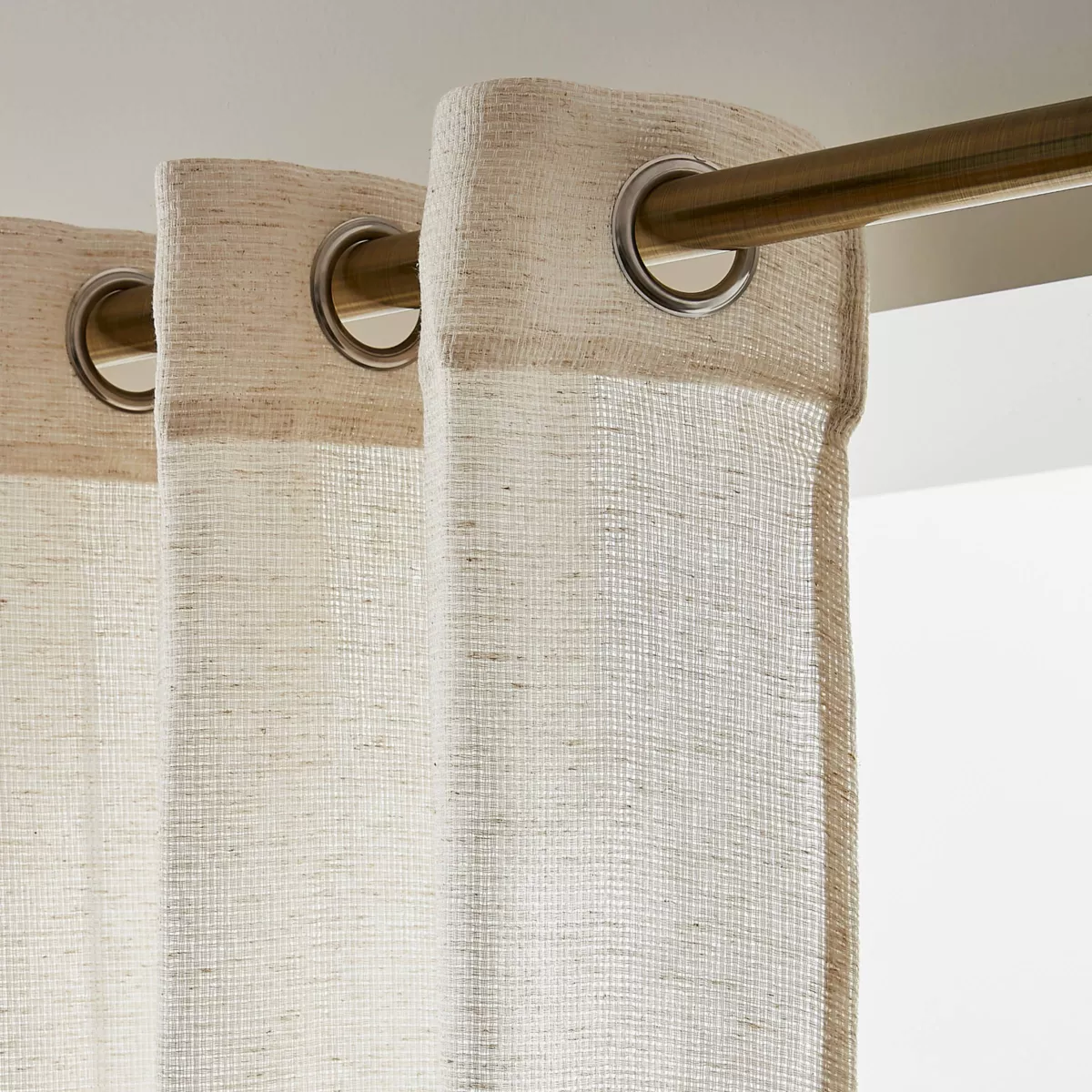 Tenda a pannello in lino effetto largo (400 x 240 cm) Luca Beige