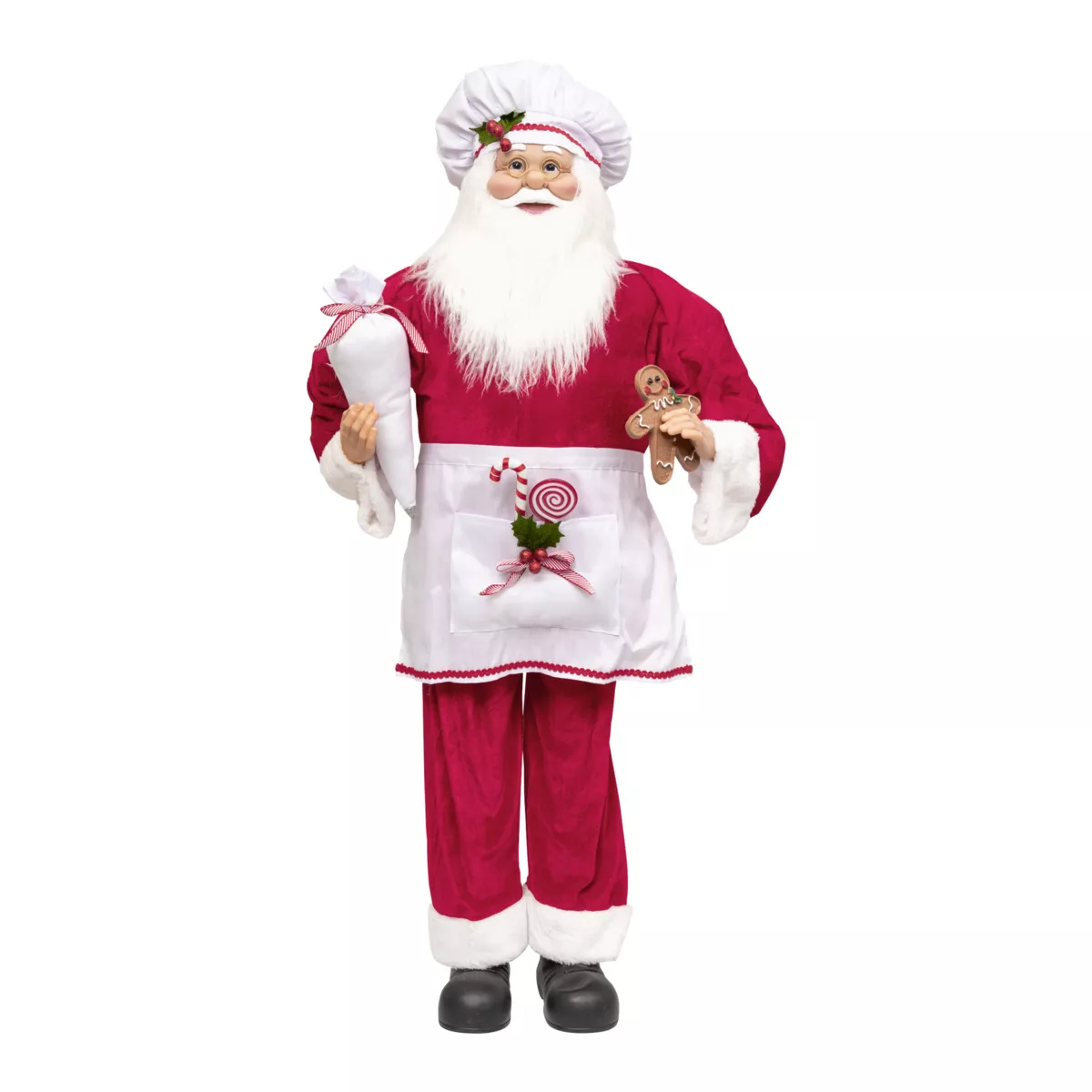 Babbo Natale tradizionale (H120 cm) Gautier il cuoco