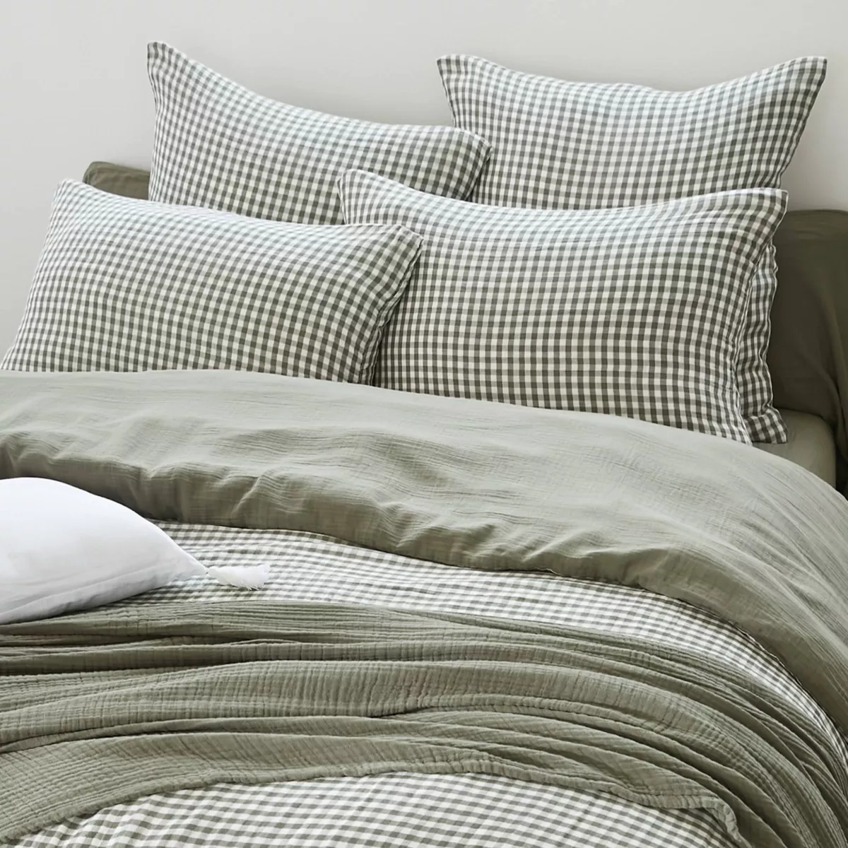 Funda de edredón de algodón gauze (200 x 200 cm) Vickie Verde romero