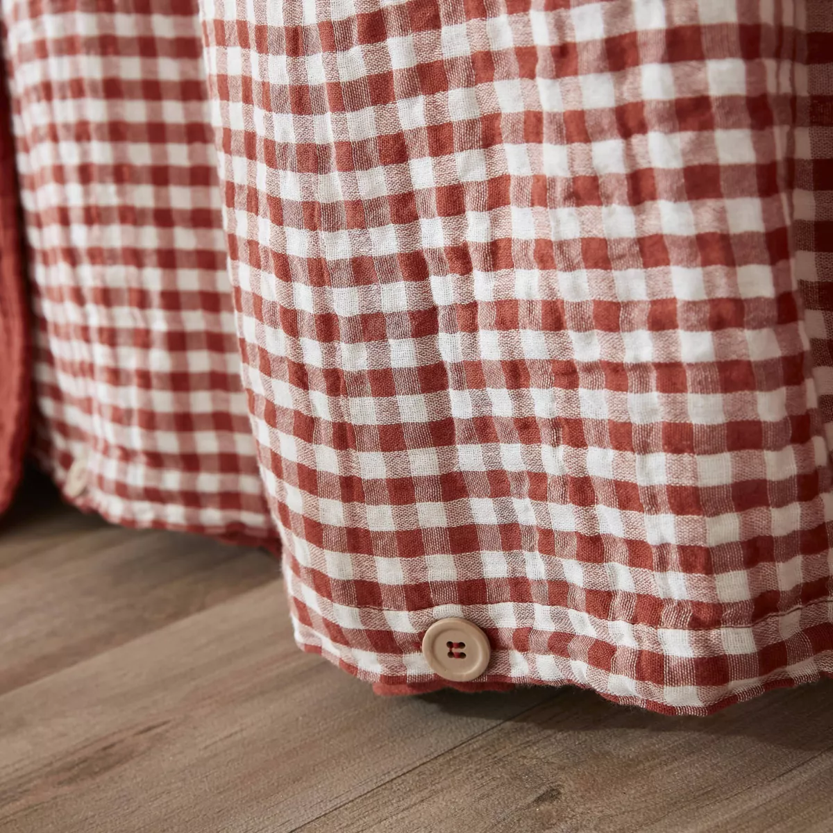 Funda de edredón de algodón gauze (260 x 240 cm) Vickie Terracota