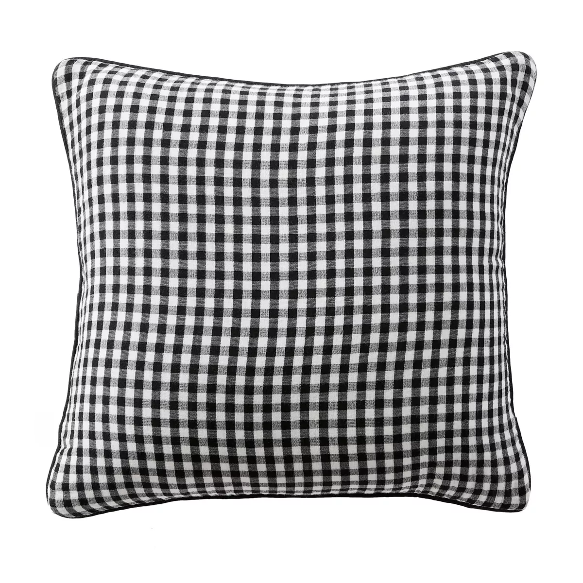 Coussin carré gaze de coton (45 x 45 cm) Vickie Noir