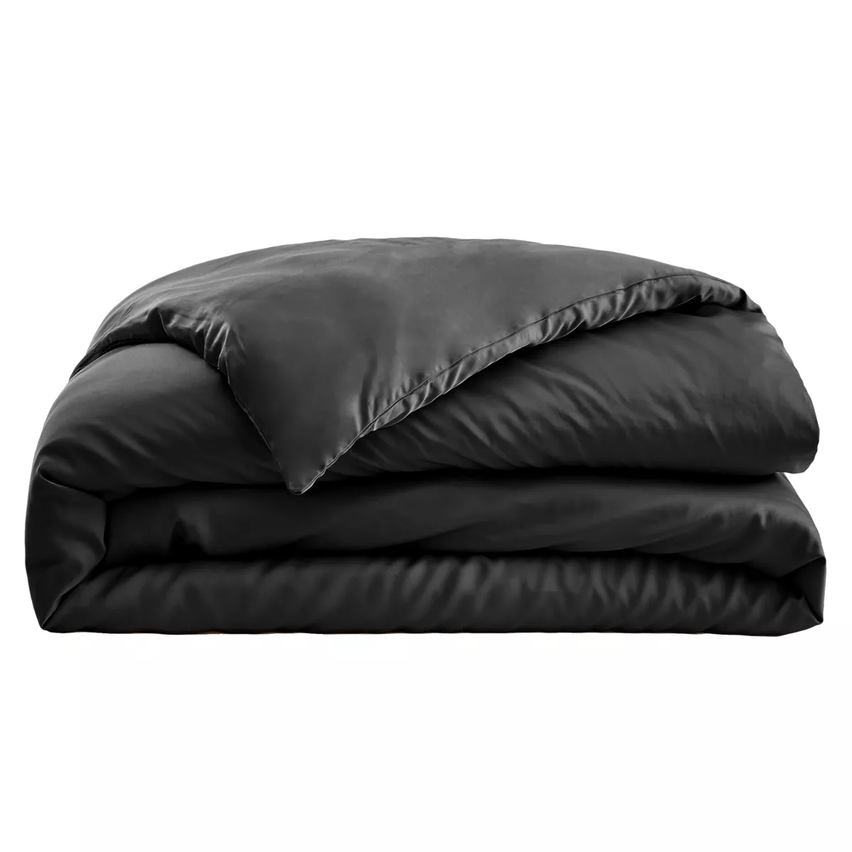 Housse de couette satin de bambou (260 x 240 cm) Salomé Noir