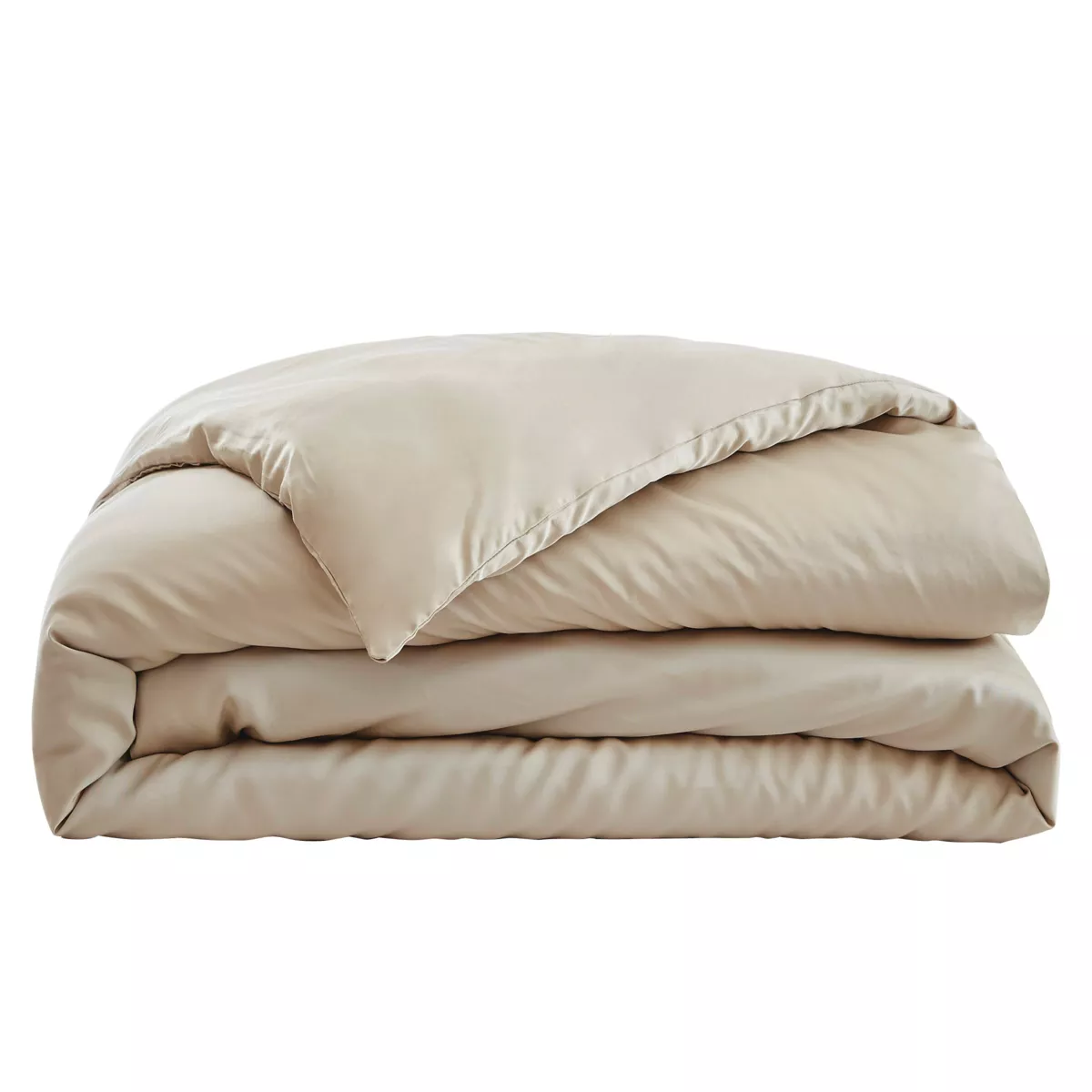 Funda nórdica en satén de bambú (240 cm) Salomé Beige pampa