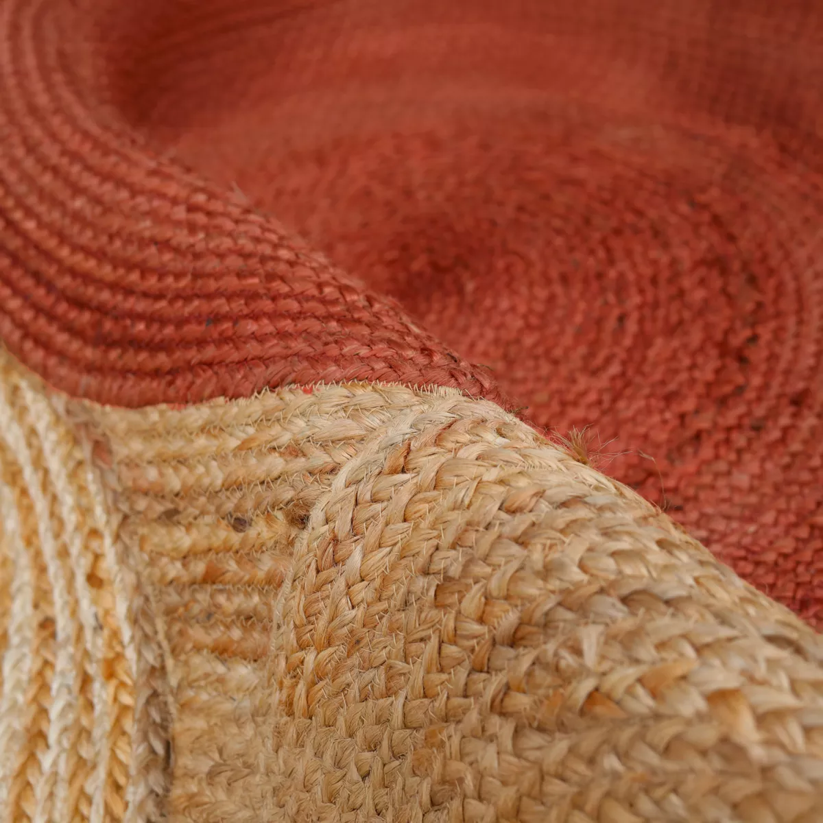 Tapis de salon rectangulaire jute tissée main (200 x 300 cm) Tara Terracotta