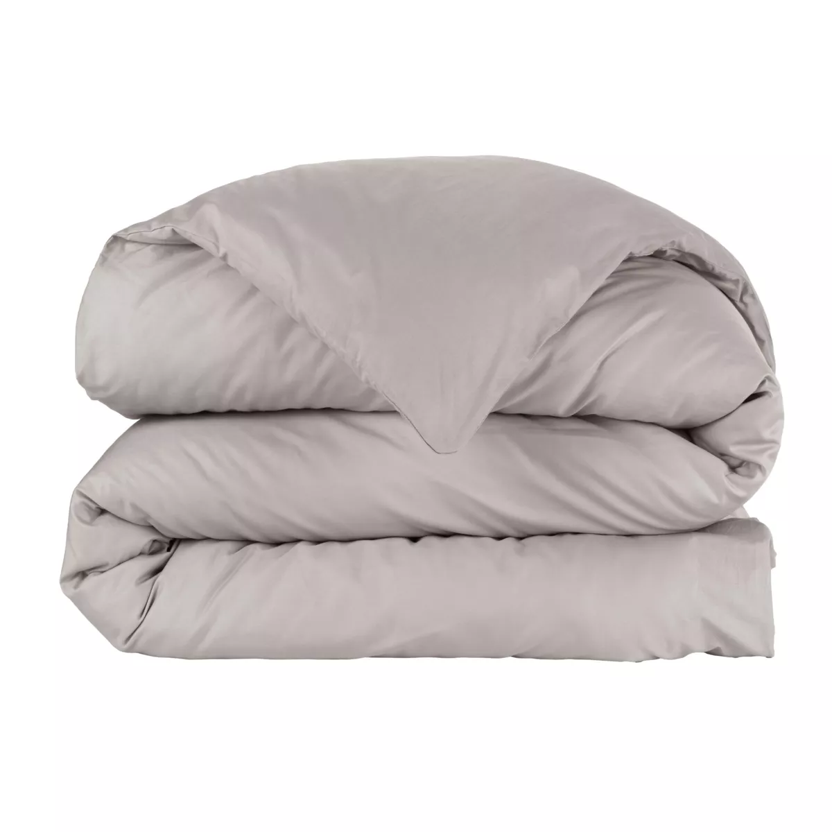 Housse de couette percale de coton (240 x 220 cm) Cali Gris clair