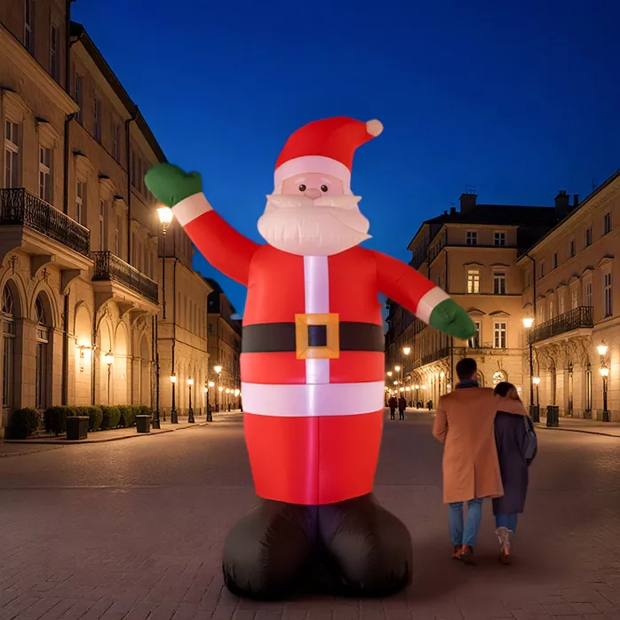 Babbo Natale gonfiabile Gigante luminoso