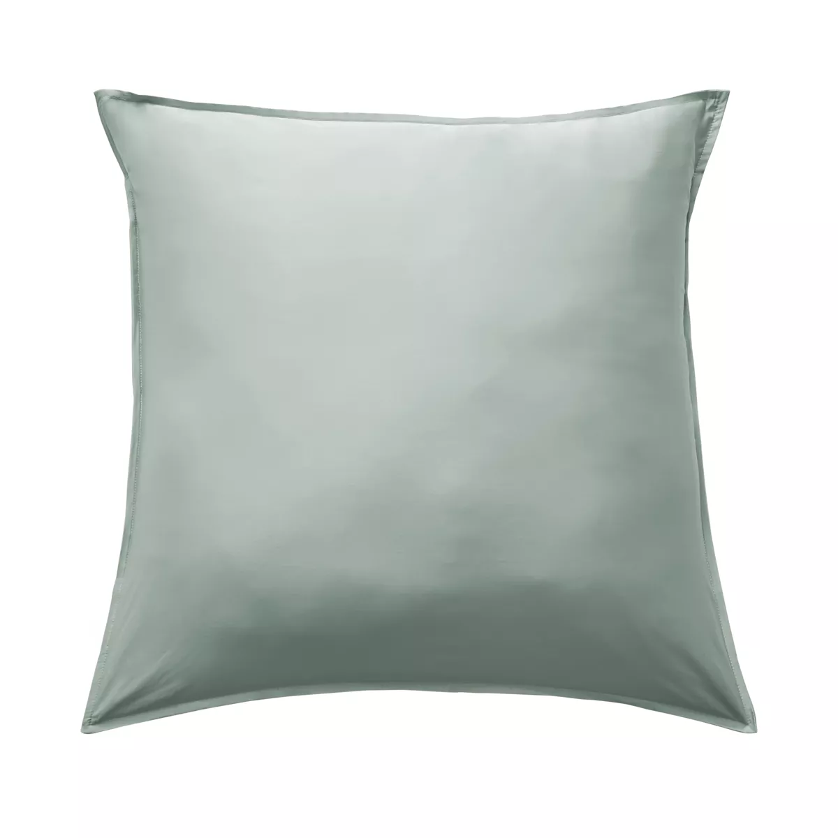 Federa quadrata in satin di bambù (80 x 80 cm) Sienna Verde eucalipto