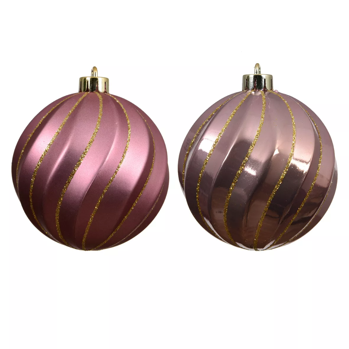Set di 6 palline di Natale (D80 mm) Glam chic Rosa
