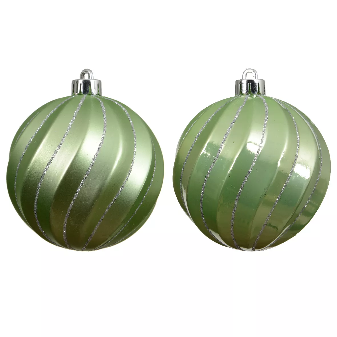 Set di 6 palline di Natale (D80 mm) Glam chic Verde matcha